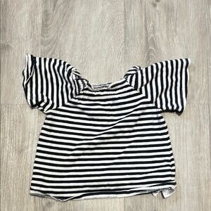 4/$30 Striped Black and White Top